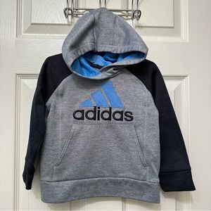 adidas Toddler Boys Gray Pullover Hoodie Size 3T